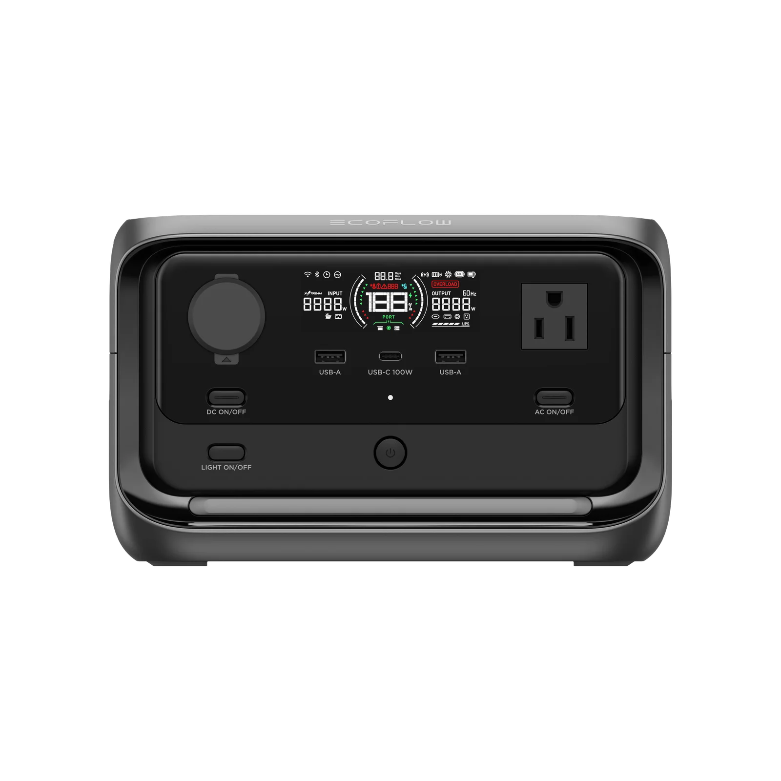 EcoFlow RIVER 3 Plus power station, front view